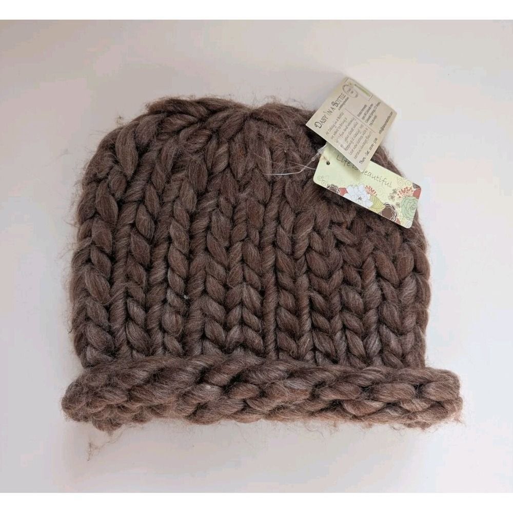 Hat Women's Chunky Yarn Knit Beanie Big Loop Yarn Acrylic